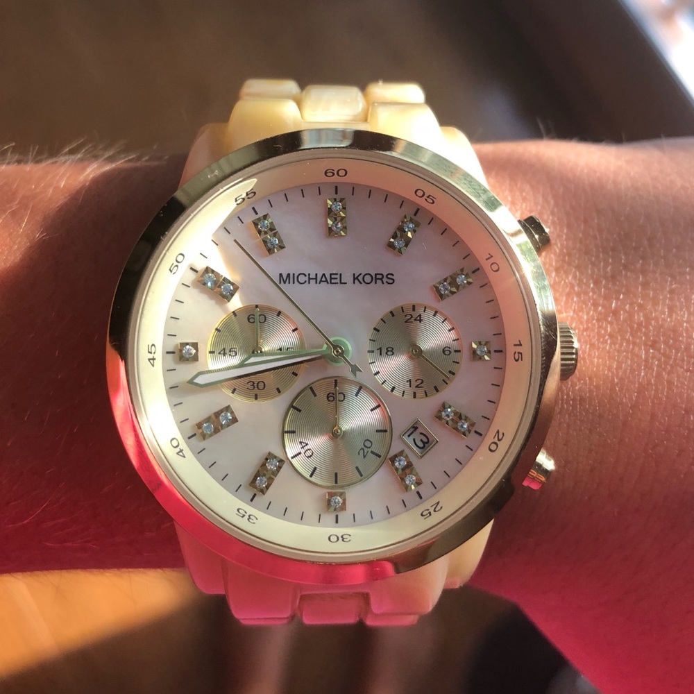 Michael Kors Watch- tan/gold - Picture 1 of 3
